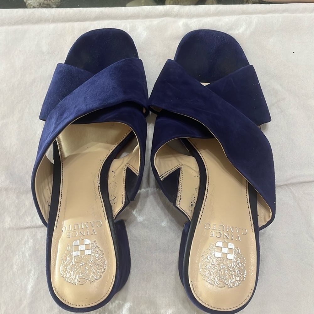 Vince Camuto Velvet Navy shoes